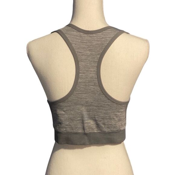 Avia Heather Racerback Seamless Zip Front Moderate Support Sports Bra Grey 3XL - Picture 3 of 6